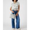 image:imageSteve Madden Womens Steve Madden Roxanne Smooth Satchel With Patent BeltLight Grey