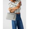 image:imageSteve Madden Womens Steve Madden Roxanne Smooth Satchel With Patent BeltLight Grey