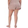 image:imageSteve Madden Womens Womens Fuzzy Pullon Chenille Sleep Shorts Cozy Pajama BottomsBark