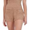 image:imageSteve Madden Womens Womens Fuzzy Pullon Chenille Sleep Shorts Cozy Pajama BottomsPraline