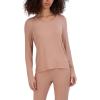image:imageSteve Madden Womens Womens Ribbed LongSleeve Sleep TeeNight ShirtPraline