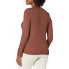 image:imageSteve Madden Womens Womens Ribbed LongSleeve Sleep TeeNight ShirtTiramisu