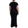 image:imageSteve Madden Womens Womens Ribbed ShortSleeve Sleep TeeBlack