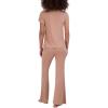 image:imageSteve Madden Womens Womens Ribbed ShortSleeve Sleep TeePraline