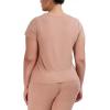 image:imageSteve Madden Womens Womens Ribbed ShortSleeve Sleep TeePraline