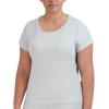 image:imageSteve Madden Womens Womens Ribbed ShortSleeve Sleep TeePuritan Grey