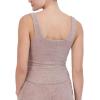 image:imageSteve Madden Womens Womens ScoopNeck Chenille Sleep Tank TopBark