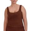 image:imageSteve Madden Womens Womens ScoopNeck Chenille Sleep Tank TopTiramisu