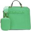 image:imageSteve Madden womens Steve Madden EVELYN Logo Plaque Top HandleGreen Flare