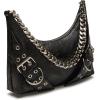 image:imageSteve Madden womens Steve Madden Grayad Distressed Roller Buckle Shoulder BagBlack