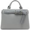 image:imageSteve Madden Womens Steve Madden Roxanne Smooth Satchel With Patent BeltLight Grey