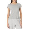 image:imageSteve Madden Womens Womens Ribbed ShortSleeve Sleep TeeHeather Grey