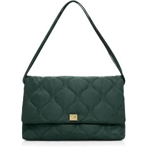 image:imageSteve Madden Womens Steve Madden Bclove Quilted Nylon Shoulder BagDeep Emerald