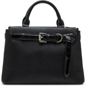 image:imageSteve Madden Womens Steve Madden Roxanne Smooth Satchel With Patent BeltBlack