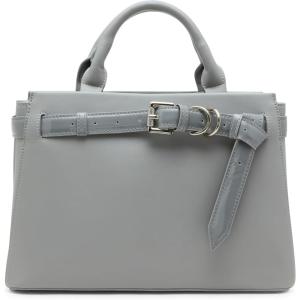 image:imageSteve Madden Womens Steve Madden Roxanne Smooth Satchel With Patent BeltLight Grey
