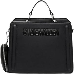 image:imageSteve Madden womens Steve Madden EVELYN Logo Plaque Top HandleBlack