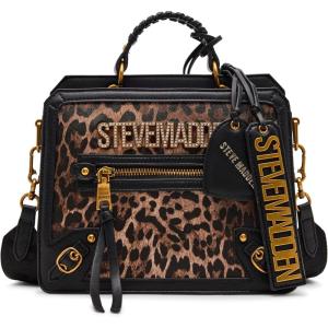 image:imageSteve Madden womens Steve Madden EVELYN Logo Plaque Top HandleBrown Leopard