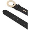 image:imageSteve Madden Oval Rhinestone Buckle BeltBlack