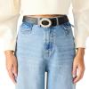 image:imageSteve Madden Oval Rhinestone Buckle BeltBlack