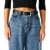 image:imageSteve Madden Rectangular Rhinestone Buckle BeltBerry