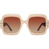 image:imageSteve Madden Womens Barnes Square SunglassesOff WhiteLight Solid Brown