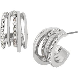 image:imagePave Hoop EarringsCRYSTALRHODIUM