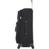 image:imageSteve Madden Designer Luggage  Checked Large 28 Inch Softside Suitcase  Expandable for Extra Packing Capacity  Lightweight Bag with Rolling Spinner Wheels Harlo GrayPeekABoo Black