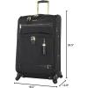 image:imageSteve Madden Designer Luggage  Checked Large 28 Inch Softside Suitcase  Expandable for Extra Packing Capacity  Lightweight Bag with Rolling Spinner Wheels Harlo GrayPeekABoo Black
