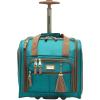 image:imageSteve Madden Designer Luggage Collection  3 Piece Softside Expandable Lightweight Spinner Suitcase Set  Travel Set Includes an Under Seat Bag 20Inch Carry on and 28Inch Checked Suitcase ShadowHarlo Teal Blue