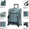 image:imageSteve Madden Designer Luggage Collection  3 Piece Softside Expandable Lightweight Spinner Suitcase Set  Travel Set Includes an Under Seat Bag 20Inch Carry on and 28Inch Checked Suitcase ShadowLegends Turquoise