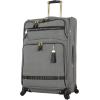 image:imageSteve Madden Designer Luggage Collection  3 Piece Softside Expandable Lightweight Spinner Suitcase Set  Travel Set includes 20 Inch Carry on 24 Inch amp 28Inch Checked Suitcases Black GreyPEEKABOO Grey
