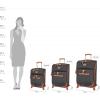 image:imageSteve Madden Designer Luggage Collection  Expandable 24 Inch Softside Bag  Durable Midsized Lightweight Checked Suitcase with 4Rolling Spinner Wheels Global BlackBlack