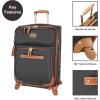 image:imageSteve Madden Designer Luggage Collection  Expandable 24 Inch Softside Bag  Durable Midsized Lightweight Checked Suitcase with 4Rolling Spinner Wheels Global BlackGlobal Black