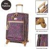 image:imageSteve Madden Designer Luggage Collection  Expandable 28 Inch Softside Bag for Men amp Women  Durable Lightweight Checked Suitcase with 4Rolling Spinner Wheels 28in Global BlackDark Purple