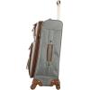 image:imageSteve Madden Designer Luggage Collection  Lightweight 24 Inch Expandable Softside Suitcase  Midsize Rolling 4Spinner Wheels Checked Bag Harlo BlackHarlo Gray