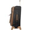 image:imageSteve Madden Designer Luggage Collection  Lightweight 24 Inch Expandable Softside Suitcase  Midsize Rolling 4Spinner Wheels Checked Bag Harlo BlackHarlo Black