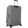 image:imageSteve Madden Designer Luggage Collection  Lightweight 24 Inch Expandable Softside Suitcase  Midsize Rolling 4Spinner Wheels Checked Bag Harlo BlackPeek A Boo Gray