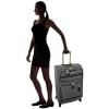 image:imageSteve Madden Designer Luggage Collection  Lightweight 24 Inch Expandable Softside Suitcase  Midsize Rolling 4Spinner Wheels Checked Bag Harlo BlackPeek A Boo Gray