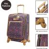 image:imageSteve Madden Designer Luggage Collection  Lightweight Softside Expandable Suitcase for Men amp Women  Durable 20 Inch Carry On Bag with 4Rolling Spinner Wheels 20in Global BlackDark Purple