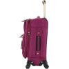 image:imageSteve Madden Designer Luggage Collection  Lightweight Softside Expandable Suitcase for Men amp Women  Durable 20 Inch Carry On Bag with 4Rolling Spinner Wheels 20in Global BlackPeekaboo Purple