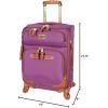 image:imageSteve Madden Designer Luggage Collection  Lightweight Softside Expandable Suitcase for Men amp Women  Durable 20 Inch Carry On Bag with 4Rolling Spinner Wheels 20in Global BlackGlobal Purple