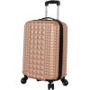 image:imageSteve Madden Luggage Set 3 Piece  Lightweight Hardside Suitcase set  Includes 20 Inch Carry on 24In28In Checked Bag with 8Wheel Rolling Spinner Rose Gold One Size