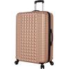 image:imageSteve Madden Luggage Set 3 Piece  Lightweight Hardside Suitcase set  Includes 20 Inch Carry on 24In28In Checked Bag with 8Wheel Rolling Spinner Rose Gold One Size