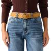 image:imageSteve Madden Womens Topstitched Faux Suede BeltButtermilk