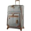 image:imageSteve Madden Designer Luggage  Checked Large 28 Inch Softside Suitcase  Expandable for Extra Packing Capacity  Lightweight Bag with Rolling Spinner Wheels Harlo GrayHarlo Gray