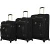 image:imageSteve Madden Designer Luggage Collection  3 Piece Softside Expandable Lightweight Spinner Suitcase Set  Travel Set includes 20 Inch Carry on 24 Inch amp 28Inch Checked Suitcases Black GreyBlack Grey