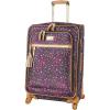 image:imageSteve Madden Designer Luggage Collection  Expandable 28 Inch Softside Bag for Men amp Women  Durable Lightweight Checked Suitcase with 4Rolling Spinner Wheels 28in Global BlackDark Purple