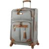 image:imageSteve Madden Designer Luggage Collection  Lightweight 24 Inch Expandable Softside Suitcase  Midsize Rolling 4Spinner Wheels Checked Bag Harlo BlackHarlo Gray