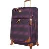 image:imageSteve Madden Designer Luggage Collection  Lightweight 28 Inch Expandable Softside Suitcase  Durable Rolling 4Spinner Wheels Checked Bag Shadow Purple Shadow PurpleShadow Purple