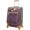 image:imageSteve Madden Designer Luggage Collection  Lightweight Softside Expandable Suitcase for Men amp Women  Durable 20 Inch Carry On Bag with 4Rolling Spinner Wheels 20in Global BlackDark Purple